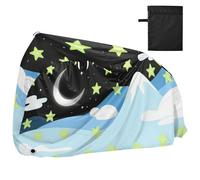 Matita colorata Disegno stelle e luna Copertura impermeabile per la bici con fori di blocco Anti polvere pioggia neve UV Storage Road Bike Cover Adatto per la maggior parte dei fondi impermeabile para
