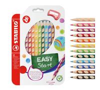MATITA COLORATA ERGONOMICA EASYCOLORS PER DESTRIMANI 12 COLORI CON TEMPERINO