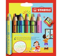 Matita Colorata Multi-Funzione, Stabilo Woody 3 In 1 Duo, Mina a 2 Colori, Astuc