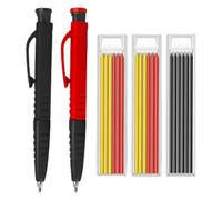 Matita da carpentiere con temperamatite, solidi matite da carpentiere | Matite da carpentiere con foro profondo - Attrezzature per la lavorazione del legno, matite da costruzione per cartongesso