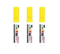 Matita da colorare professionale, 3 pezzi, giallo, 8 mm | Pennarello impermeabile e resistente all'olio per incisioni su roccia, disegni, scarabocchi, resistente alle intemperie
