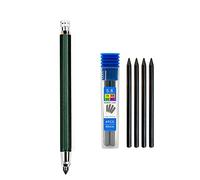 Matita da disegno in metallo da 5,6 mm con 4 set di mine 2B 4B 6B 8B set di mine professionali per schizzi artistici matita meccanica Kawaii cancelleria può essere riempita (verde)