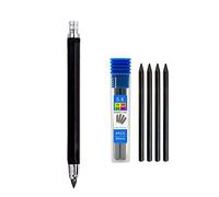 Matita da disegno in metallo da 5,6 mm con 4 set di mine 2B 4B 6B 8B set di mine professionali per schizzi artistici Kawaii cancelleria può essere riempita (nero)