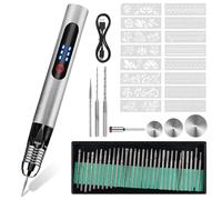 Matita elettrica per incisione ricaricabile, kit di attrezzi per incisione, mini strumento per incisione con accessori per incisione, mini incisione, penna per incisione fai da te, penna per incisione