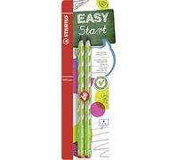 Matita Ergonomica triangolare - STABILO EASYgraph per Destrimani in Verde - Pack da 2 - Gradazione B