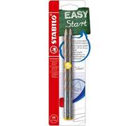 Matita Ergonomica triangolare - STABILO EASYgraph S Metallic per Mancini in Argento - Pack da 2 - Gradazione HB