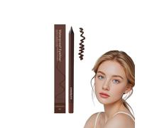 Matita eyeliner 2 in 1 - Matita eyeliner waterproof scorrevole - Sfumatura a prova di rottura per la rima ciliare - senza sbavature o sbiadimenti, palpebra con estremità waterproof (Cioccolato)