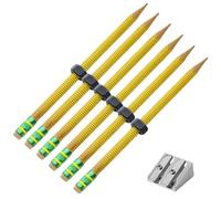 Matita for Adhd - Matita Con Filettatura for Adhd E Ansia, Matita Con Filettatura, Penna a Compressione Nut D-E, Matite in Legno Con Peso for Bambini, For Scuola, Ufficio, Casa(6pcs)