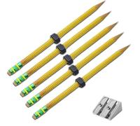Matita for Adhd - Matita Con Filettatura for Adhd E Ansia, Matita Con Filettatura, Penna a Compressione Nut D-E, Matite in Legno Con Peso for Bambini, For Scuola, Ufficio, Casa(4pcs)