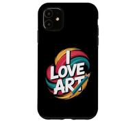 Matita I Love Art Vibrant Painterly Strake Passion Custodia per iPhone 11