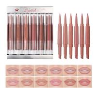 Matita Labbra 2 In 1 E Set Colori Morbidi 6 Colori Resistenti Trasferimento Per Labbra Esperte Che Modellano La Matita Cremosa Con Rossetto