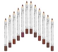 Matita Labbra in Legno, Set Combinato per Make-up | Contorno Preciso, Effetto Naturale e Tridimensionale, Confortevole, Resistente allo Sbiadimento, Accessori Cosmetici
