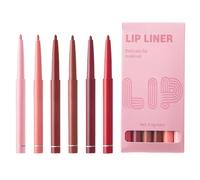 Matita labbra opaca, Matita labbra trucco - 6 matite per labbra impermeabili - Matita labbra a prova di sbavature, rossetto opaco a lunga tenuta per modellare e scolpire le labbra