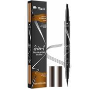 Matita liquida per sopracciglia due in uno con doppia punta, formula waterproof a lunga tenuta per un'applicazione facile, che crea un look naturale che dura tutto il giorno