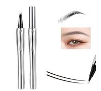 Matita magica per sopracciglia, matita per sopracciglia con microblading 3D, matita per sopracciglia con punta a 2 punte, penna per contorno con punta pennello precisa, impermeabile e di lunga durata