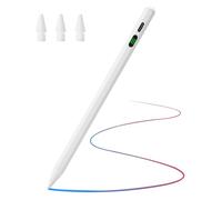 Matita per Apple, inclinazione sensibile Palm Rejection, penna stilo per iPad A16 11/10/9/8/7/6 generazione, iPad Pro 12,9"/13"/11" M4, iPad Air M3/M2/5/4/3, iPad Mini 6/5 Gen Fast Charge (bianco)