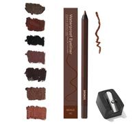 Matita per Occhi Temperabile Eyeliner Impermeabile 24 Ore, Eyeliner Cioccolato e Prugna for Donne Mature, 2025 Scorrevoli Temperabili con Temperino, Senza Sbavature - Facile da Colorare(Bronze)