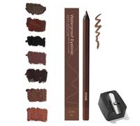 Matita per Occhi Temperabile Eyeliner Impermeabile 24 Ore, Eyeliner Cioccolato e Prugna for Donne Mature, 2025 Scorrevoli Temperabili con Temperino, Senza Sbavature - Facile da Colorare(Stone)