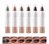 Matita per ombretto, bastone per ombretti, Stick shimmer ombretti, 6 colori Shimmer e glitter cosmetici contorno per il trucco da sposa, ogni giorno a notte fuori