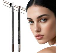 Matita per sopracciglia microblading, confezione da 2, impermeabile, penna per sopracciglia in legno con temperino incorporato, punta fine, per tratti simili a e da indossare tutto il giorno, Ma