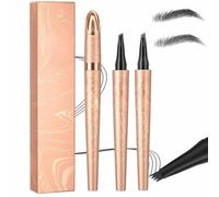 Matita per sopracciglia Microblading, matita per sopracciglia impermeabile a 4 punte, trucco per sopracciglia Premium Natural Magic (grigio+nero)