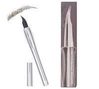 Matita per sopracciglia microblading, penna per sopracciglia a due poti, 0,8 ml di matita a due punte di lunga durata e non fatta, Strumento per la cura della bellezza eye trucco per il volto del colo