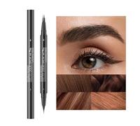 Matita per sopracciglia microblading, penna per sopracciglia naturale - Tinta per sopracciglia a doppia punta con pennello - Trucco occhi, penna per contorno sopracciglia con punta a 2 forchette e pun