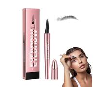 Matita per sopracciglia Waterproof, Matita per sopracciglia Micro Brow Pencil impermeabile con 4 punte di forchetta, Eyebrow Pencil crea senza sforzo sopracciglia dall'aspetto naturale