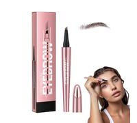 Matita per sopracciglia Waterproof, Matita per sopracciglia Micro Brow Pencil impermeabile con 4 punte di forchetta, Eyebrow Pencil crea senza sforzo sopracciglia dall'aspetto naturale