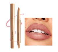 Matita Per Trucco A Doppia Estremità A Lunga Tenuta Labbra E Occhi Applicazione Consistenza Cremosa Resistente All'acqua Scivola Morbida Matita Labbra Impermeabile Pelli Sensibili