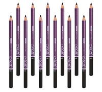 Matita per trucco per sopracciglia, impermeabile, senza sbavature, 12 pezzi, con pettine, marrone scuro