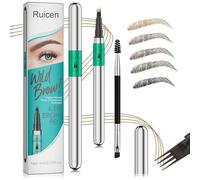 Matita Sopracciglia-Matita Sopracciglia Microblading, Ruicen Matita Sopracciglia Waterproof Creare sopracciglia naturali, Fino a 24 ore - 01# Marrone chiaro