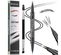 Matita Sopracciglia-Matita Sopracciglia Microblading, Ruicen Matita Sopracciglia Waterproof Due lati con 2 Fork Tip e Ultra Precisa Creare sopracciglia naturali, Fino a 24 ore - 05# Nero