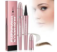 Matita Sopracciglia Waterproof, Eyebrow Pencil Magica 3D Impermeabile 4 Punta Sopracciglio Precisa con Punta, Trucco Naturale di lunga Durata Fine Stroke Matita Sopracciglio Magica (02# Marrone)