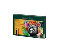 Faber-Castell 210054 - Set da disegno 50 pezzi con matite colorate Polychromos e matite Pitt Graphite Matt, incl. temperino e gomma