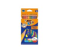 Matite a Colori Bic Evolution Stripes Scatola di 12 Colori Misti