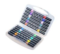 Matite a pennello luccicanti a due colori, punta flessibile per bambini, disegno artistico e compiti scolastici, lavabili