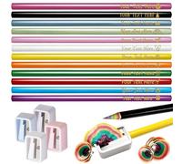 Matite arcobaleno personalizzate con nome, testo e logo incisi in blocco, matite arcobaleno n. 2, 12 colori, per il ritorno a scuola, studenti, insegnanti, aule, lavoro, ufficio, regali