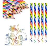 Matite Colorate,30pcs Matite Arcobaleno Per Bambini,Matita Arcobaleno,Matite Multicolori,Per Bambini E Adulti,Matite Colorate 4 in 1,per Arte,Disegno,Regalo di Natale