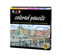 Matite Colorate ad Olio Set 50 Colori Matite Colorate Pre-affilate per Schizzi Forniture d'Arte per Studenti Adulti Artisti Disegno Schizzi Libri da Colorare Decorazione Progetti Fai da Te