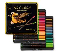 Matite colorate Black Widow Dragon per adulti - 36 matite colorate con pigmenti lisci - Miglior set di matite colorate per libri da colorare e disegni per adulti - Un set di matite indispensabile