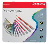 Matite colorate CarbOthello Stabilo - Scatola in metallo - 1424-6 (conf.24) -
