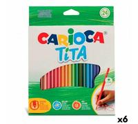 Matite colorate Carioca Tita Multicolore 24 Pezzi [6 Unità]