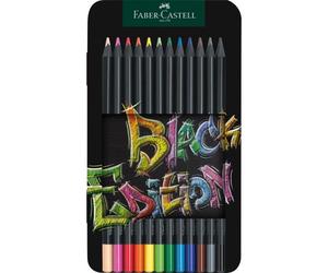 Matite colorate Faber Castell Black Edit metallo - conf. 12 pezzi - 116413