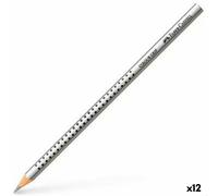 Matite colorate Faber-Castell Colour Grip Argentato [12 Unità]