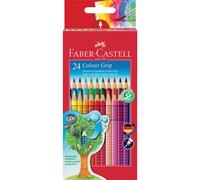 Matite colorate Faber-Castell Colour Grip assortiti astuccio di cartone da 24 -