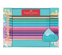 Matite colorate Faber-Castell Sparkle colori assortiti 20 matite + 1 temperino sleeve mini turchese - 201641