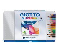 Matite Colorate FILA GIOTTO Supermina 12 Colori in Astuccio Metallico da Regalo