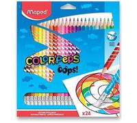 Matite colorate Maped Color'Peps Oops con gomma, 24 pezzi