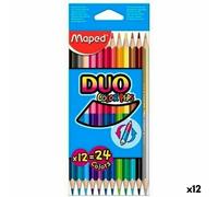 Matite colorate Maped Duo Color' Peps Multicolore 12 Pezzi Doppia punta [12